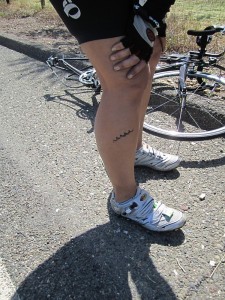 The standard "bike tattoo"!