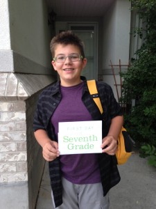 Caleb - first day of 7th grade (before this all started)