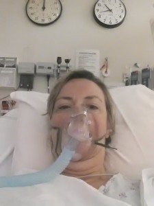 my sexy fighter pilot look in the hospital after the anaphylaxis...